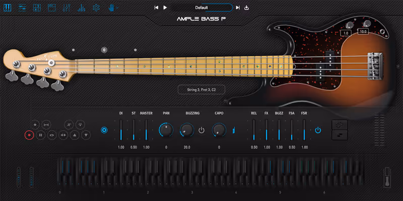 Interface of Ample Bass P by Ample Sound
