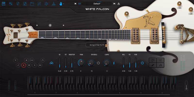 Interface of Ample Guitar WF by Ample Sound