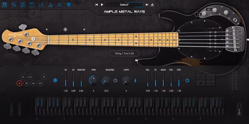 Interface of Ample Metal Ray5 by Ample Sound