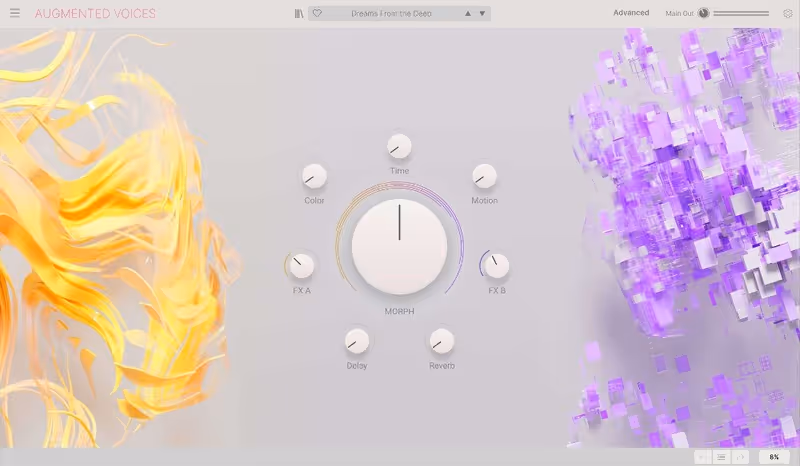 Interface of Augmented VOICES by Arturia