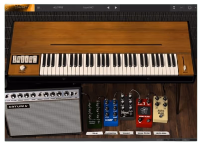 Interface of Clavinet V by Arturia