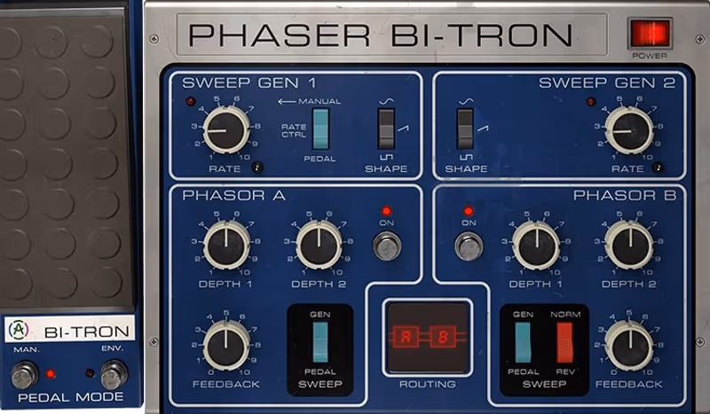 Interface of Phaser BI-TRON by Arturia