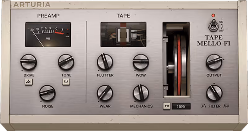 Interface of Tape MELLO-FI by Arturia