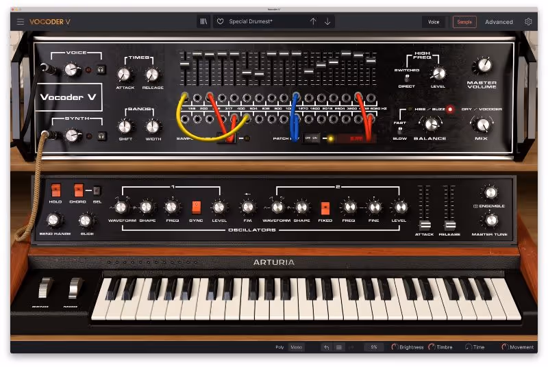 Interface of Vocoder V by Arturia