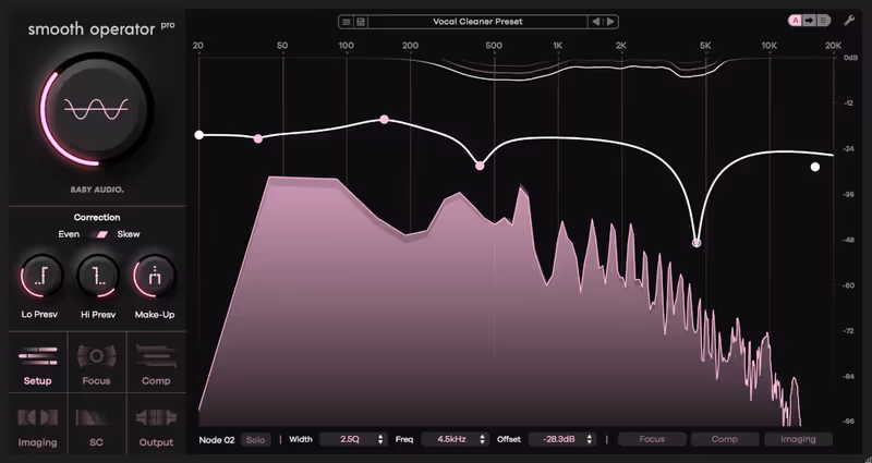 Interface of Smooth Operator Pro by Baby Audio