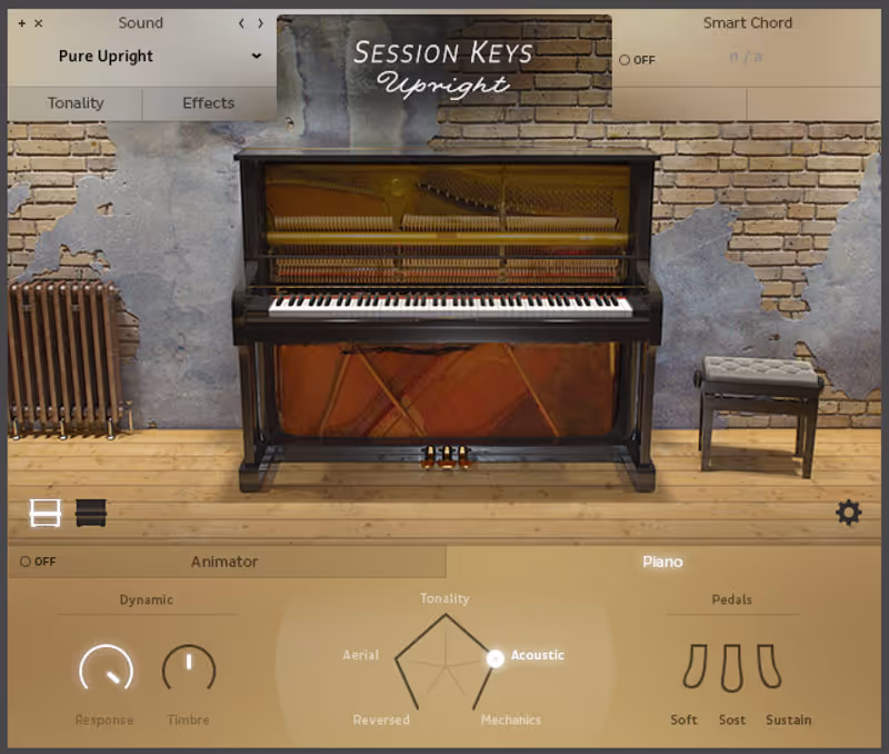 Interface of Session Keys Upright by e-instruments