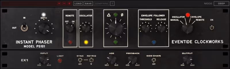 Interface of Instant Phaser Mk II by Eventide
