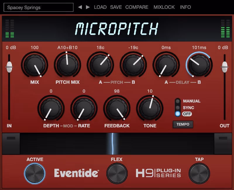 Interface of MicroPitch by Eventide