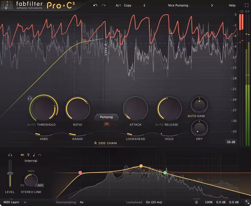 Interface of Pro-C 3 by FabFilter
