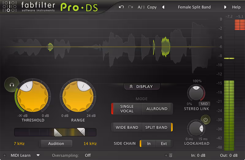 Interface of Pro-DS by FabFilter
