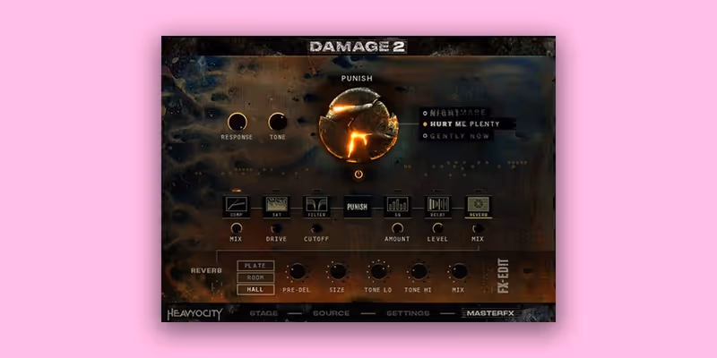 Interface of Damage 2 by Heavyocity