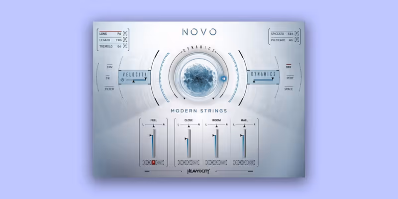 Interface of NOVO Modern Strings by Heavyocity
