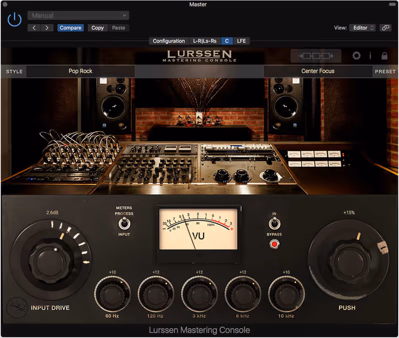 Interface of Lurssen Mastering Console by IK Multimedia