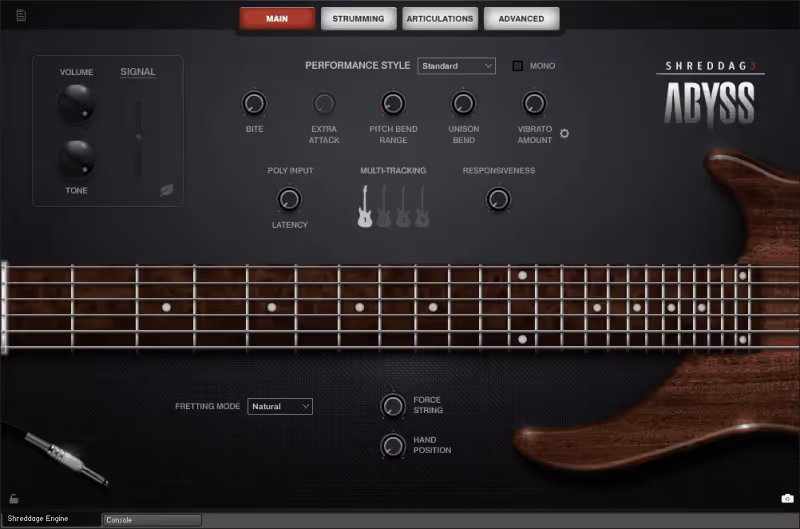 Interface of Shreddage 3 Abyss by Impact Soundworks