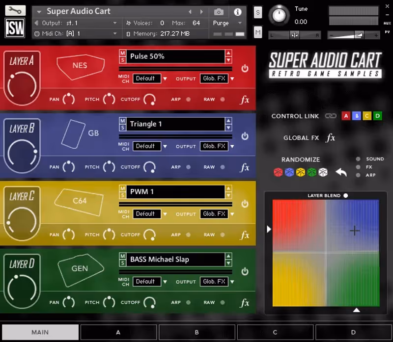 Interface of Super Audio Cart by Impact Soundworks