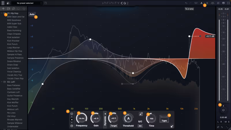 Interface of Infinity EQ by Slate Digital