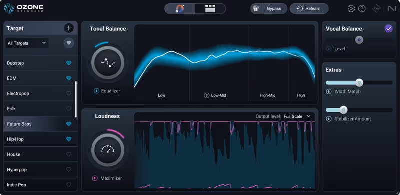 Interface of Ozone 12 Standard by iZotope