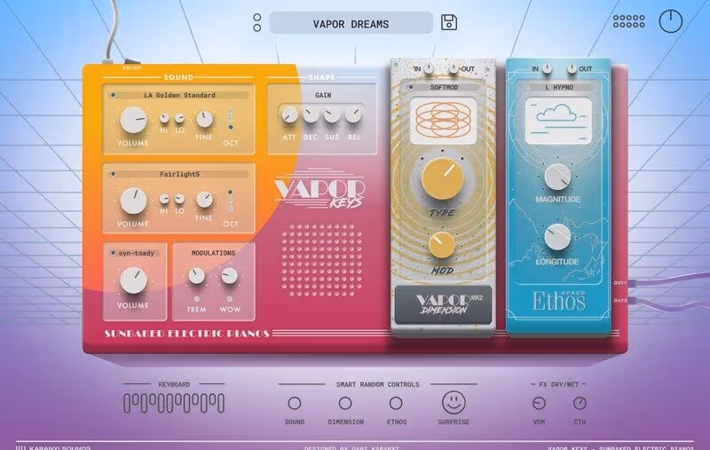 Interface of Vapor Keys by Karanyi Sounds