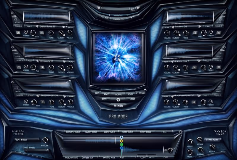 Interface of AizerX - Hybrid Cyberpunk Toolkit by Keepforest