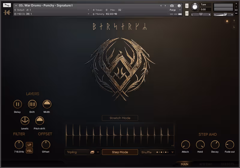 Interface of Berserkr Core - Tribal Punk Folk Drums by Keepforest