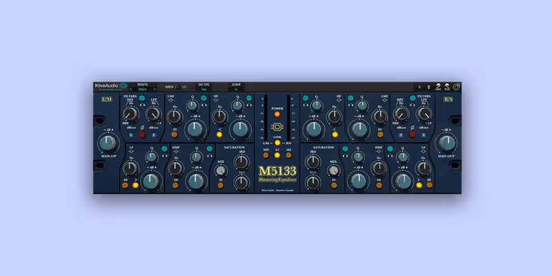 Interface of M5133 Mastering Equalizer by Kiive Audio
