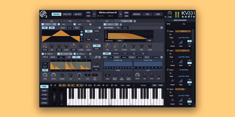 Interface of SynthMaster 3 by KV331 Audio