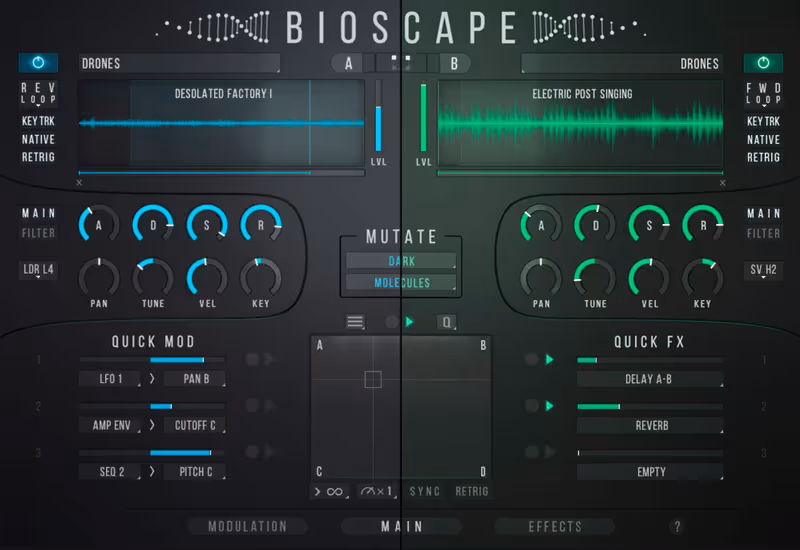 Interface of Bioscape by Luftrum