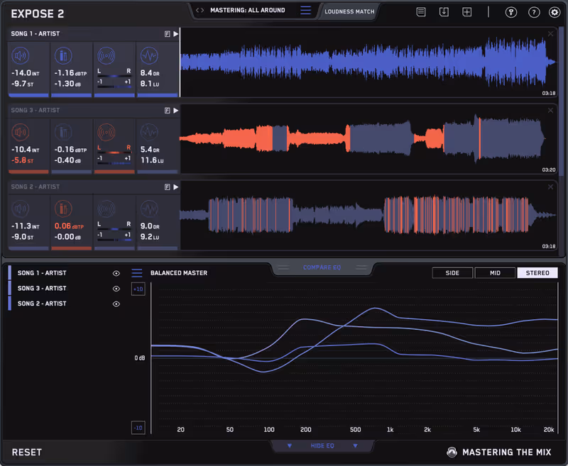 Interface of EXPOSE 2 by Mastering The Mix