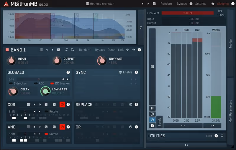 Interface of MBitFunMB by MeldaProduction