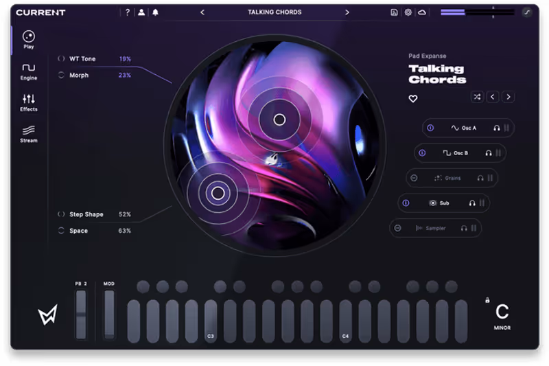 Interface of Current 2.0 by Minimal Audio