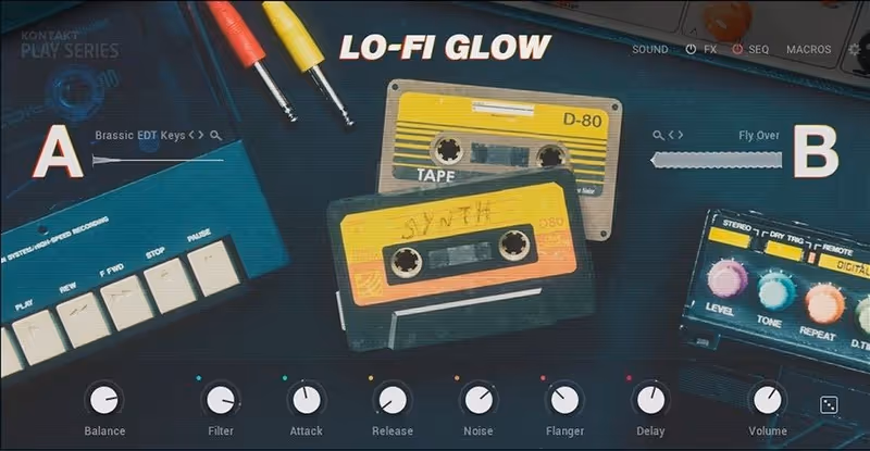 Interface of Lo-Fi Glow by Native Instruments