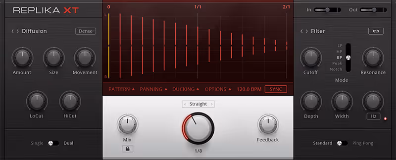Interface of Replika XT by Native Instruments