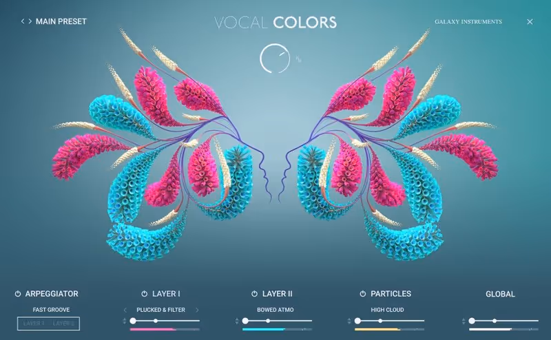 Interface of Vocal Colors by Native Instruments