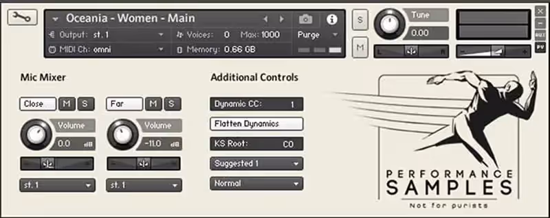 Interface of Oceania by Performance Samples