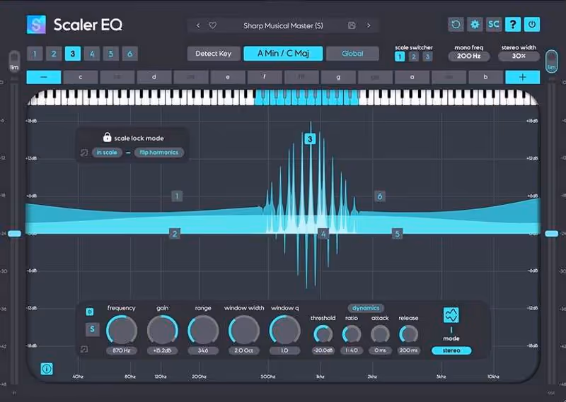 Interface of Scaler EQ by Plugin Boutique