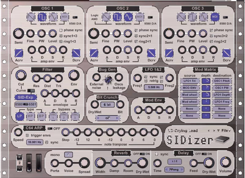Interface of Sidizer by Hypersynth