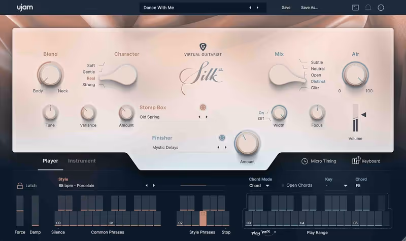 Interface of SILK 2 by UJAM