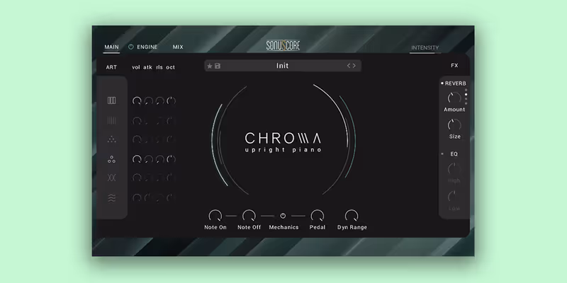 Interface of CHROMA – Upright Piano by Sonuscore