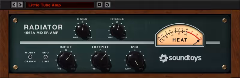 Interface of Radiator by Soundtoys