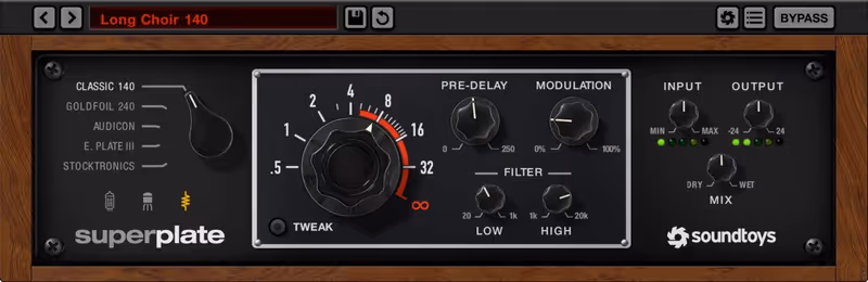 Interface of SuperPlate by Soundtoys