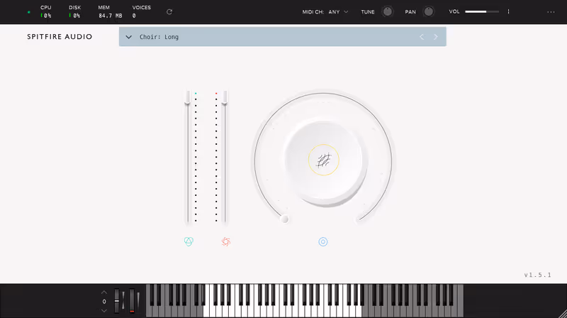 Interface of LABS by Spitfire Audio