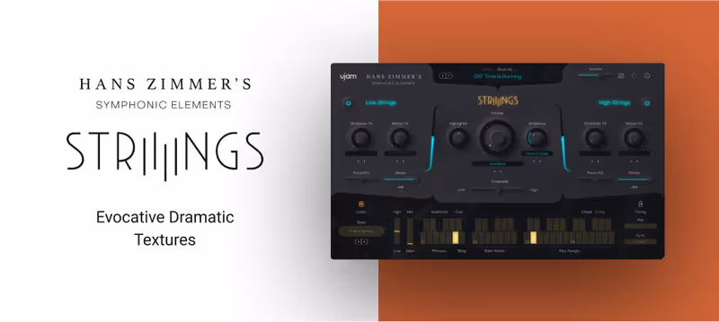 Interface of Symphonic Elements STRIIIINGS by UJAM