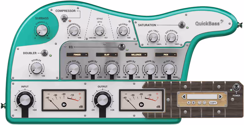 Interface of QuickBass by United Plugins