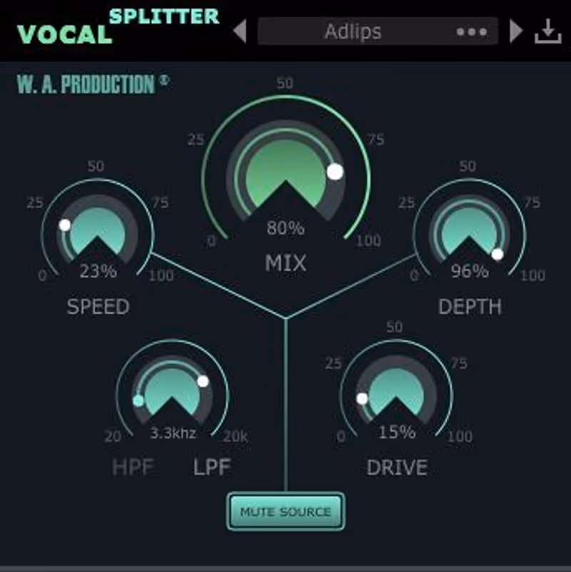 Interface of Vocal Splitter by W. A. Production