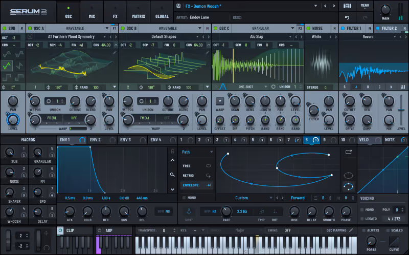 Interface of Serum 2 by Xfer Records