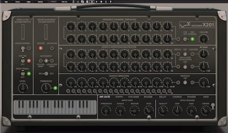 Interface of XILS 201 Vocoder by XILS Lab