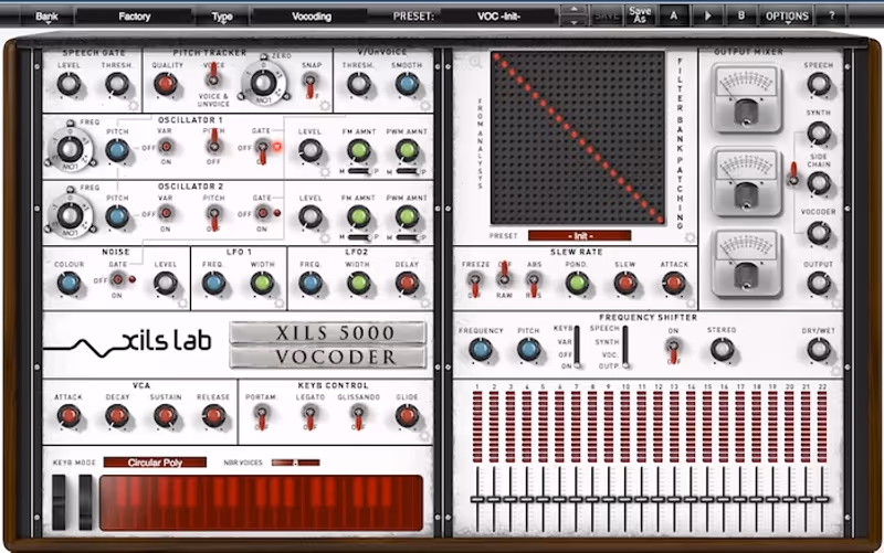 Interface of XILS Vocoder 5000 by XILS Lab